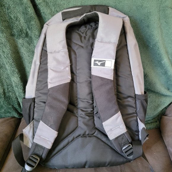Mizuno Crossover X Baseball Softball School Expandable Backpack Black Gray - Picture 2 of 7